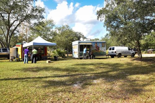 Food vendors at the campground